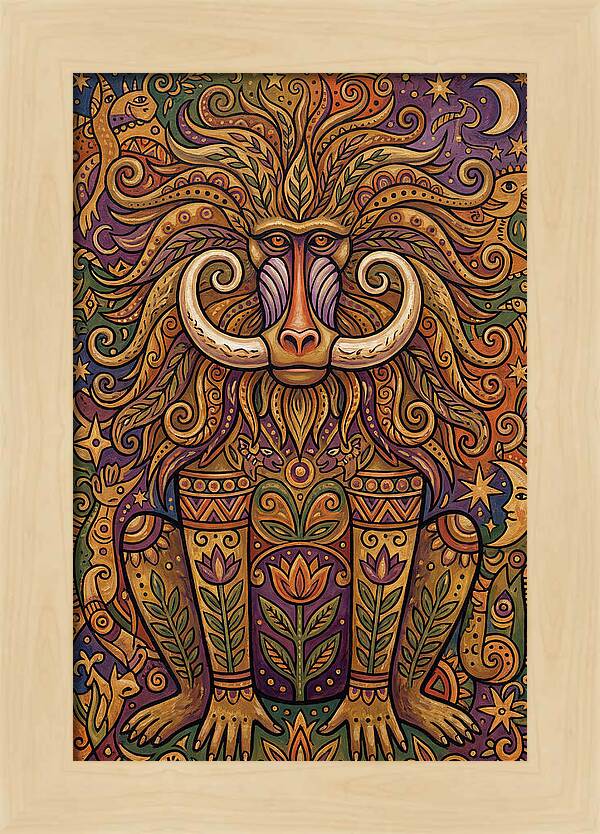 Folk Art Baboon