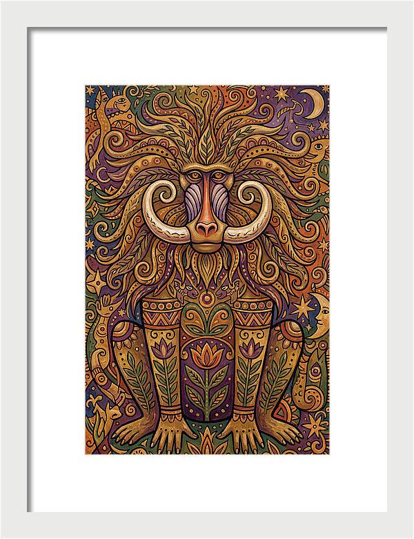 Folk Art Baboon