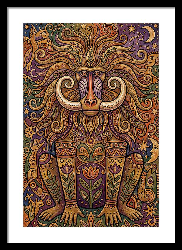 Folk Art Baboon