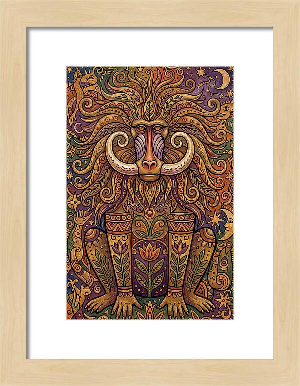 Folk Art Baboon