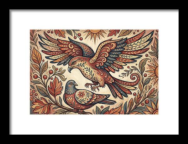 Folk Art Birds In Flight