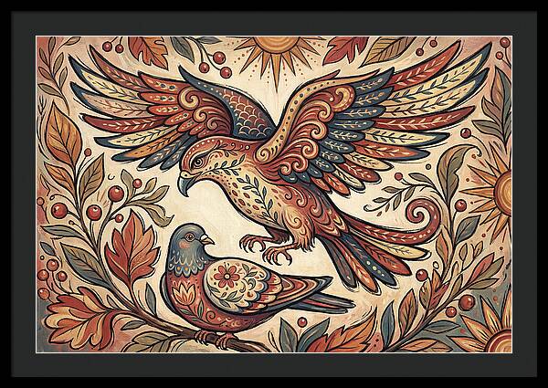 Folk Art Birds In Flight