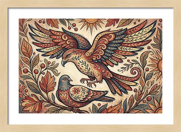 Folk Art Birds In Flight