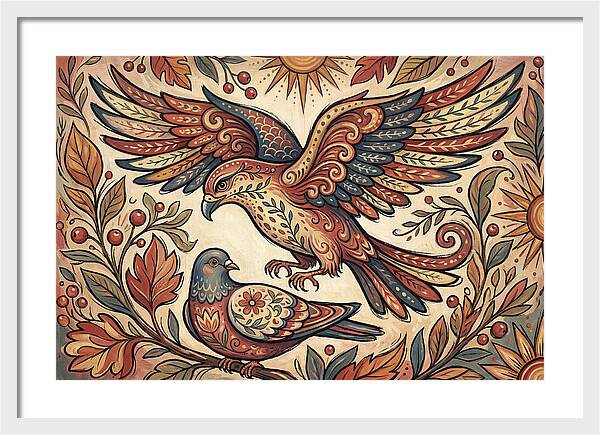 Folk Art Birds In Flight