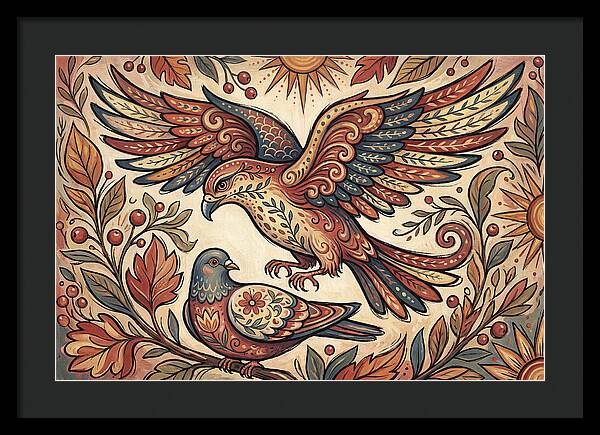 Folk Art Birds In Flight