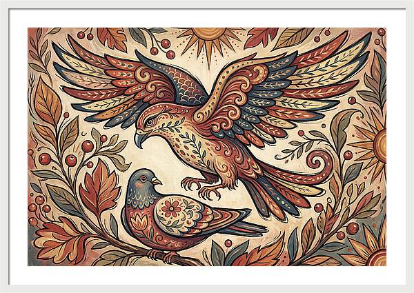 Folk Art Birds In Flight