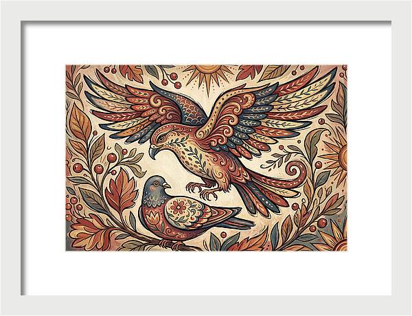 Folk Art Birds In Flight