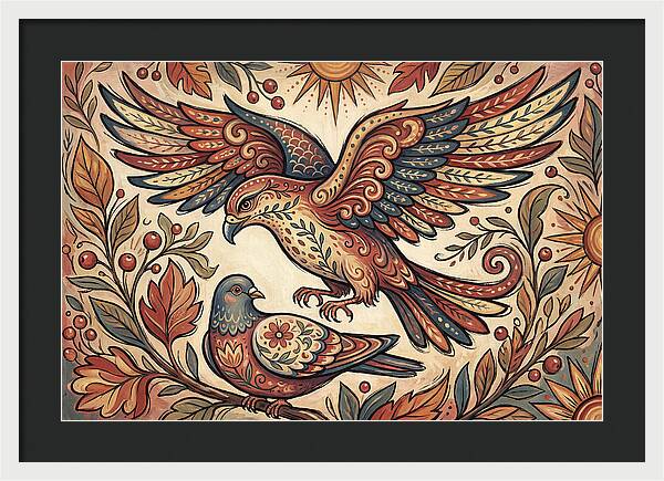 Folk Art Birds In Flight