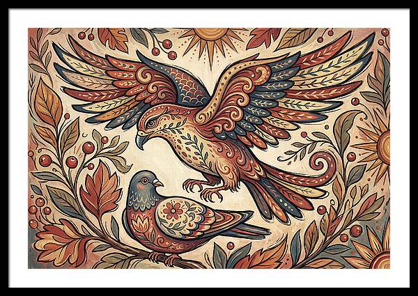 Folk Art Birds In Flight