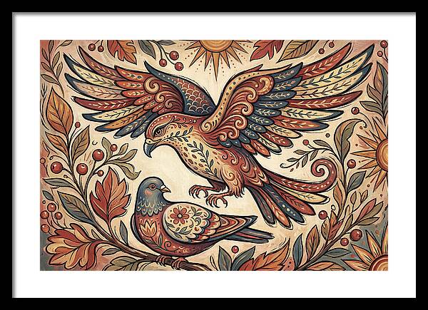 Folk Art Birds In Flight