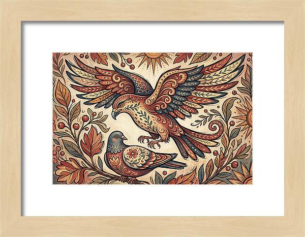 Folk Art Birds In Flight