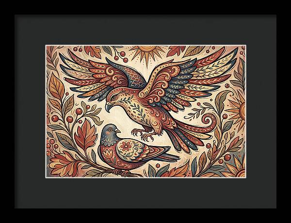 Folk Art Birds In Flight