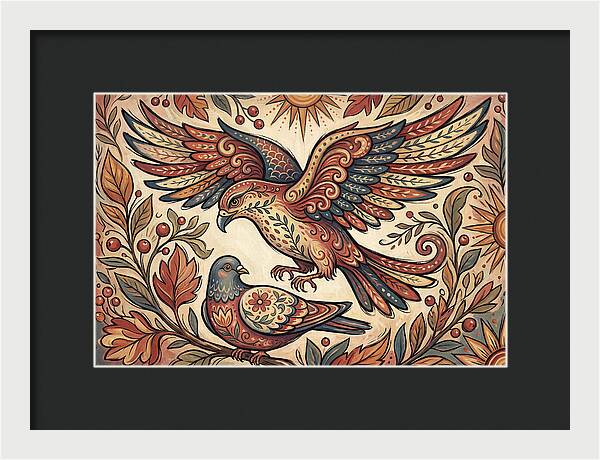 Folk Art Birds In Flight