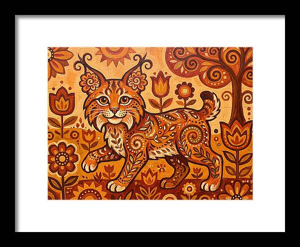 Folk Art Bobcat