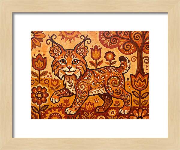 Folk Art Bobcat