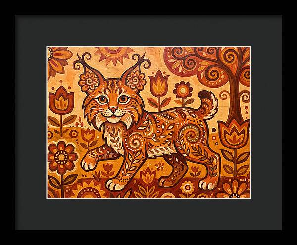 Folk Art Bobcat