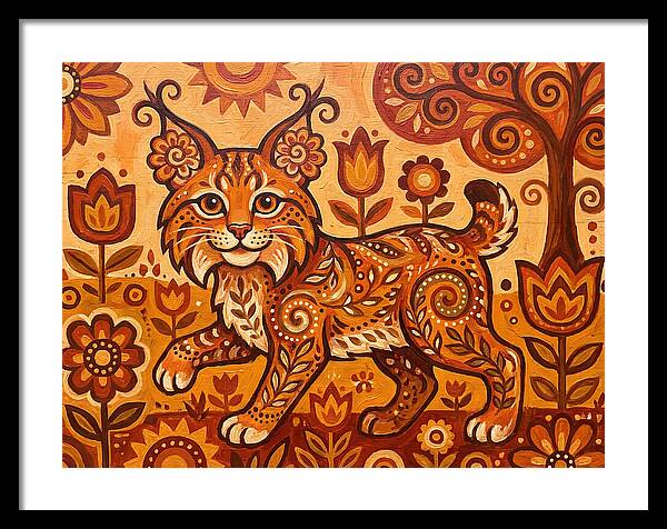 Folk Art Bobcat