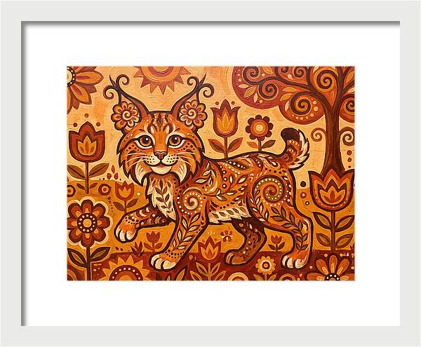 Folk Art Bobcat