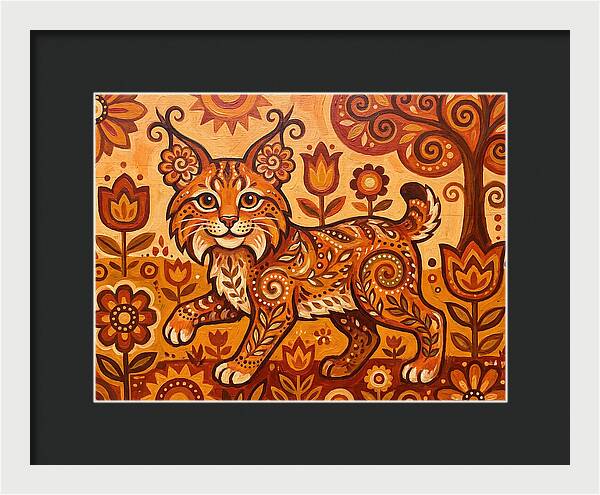 Folk Art Bobcat