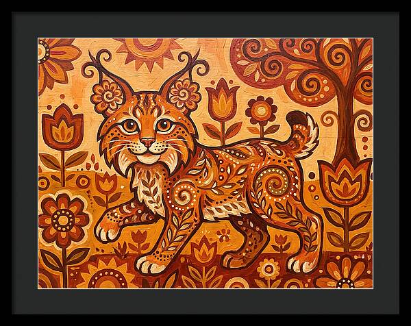 Folk Art Bobcat