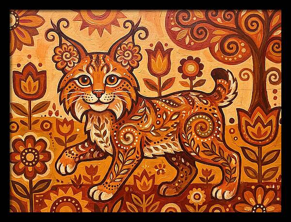 Folk Art Bobcat