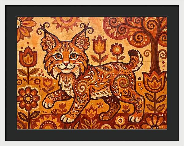 Folk Art Bobcat