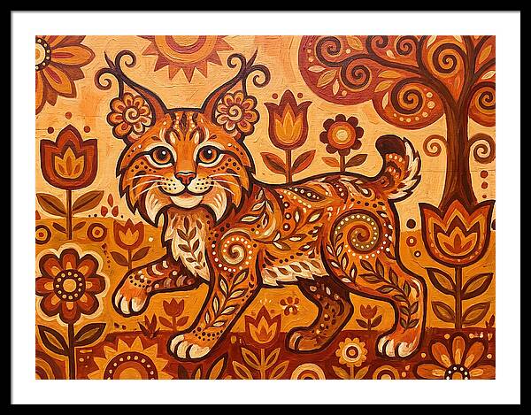 Folk Art Bobcat