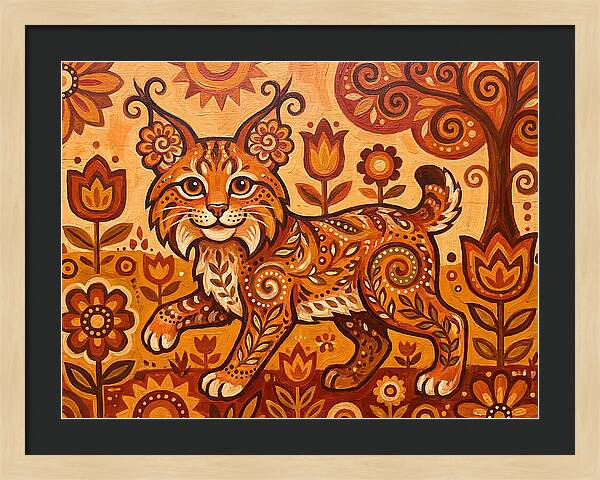 Folk Art Bobcat