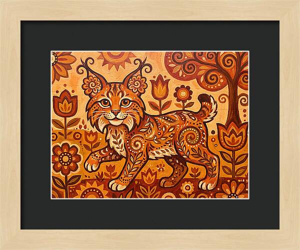 Folk Art Bobcat