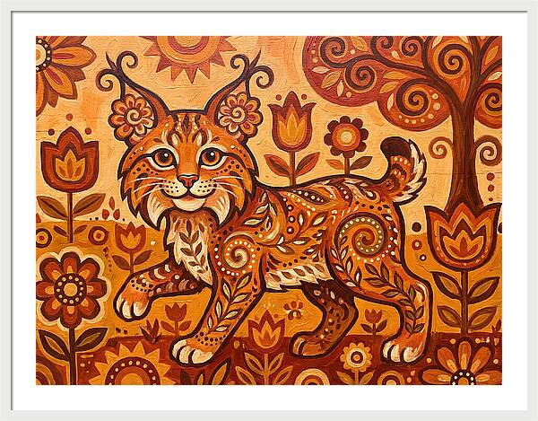 Folk Art Bobcat