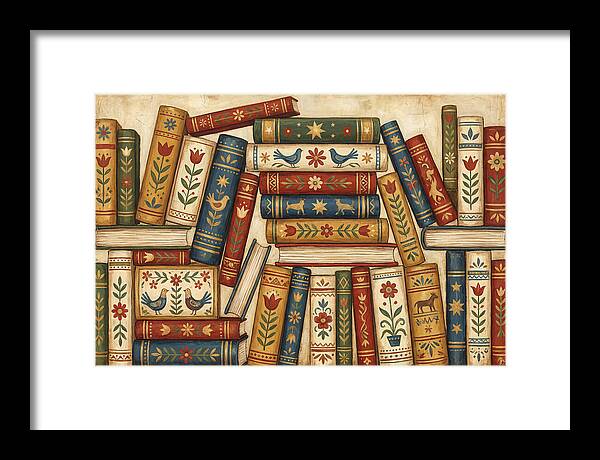 Folk Art Book Stack