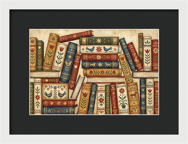 Folk Art Book Stack