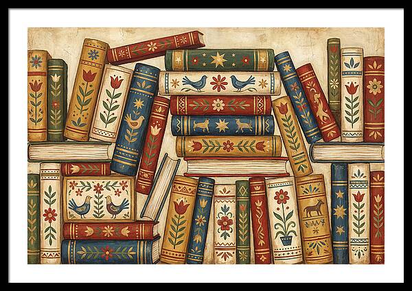 Folk Art Book Stack
