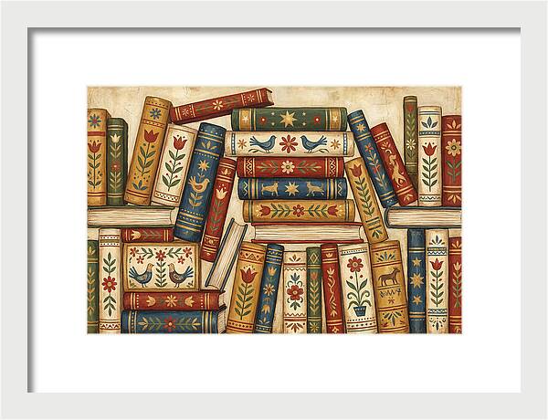 Folk Art Book Stack