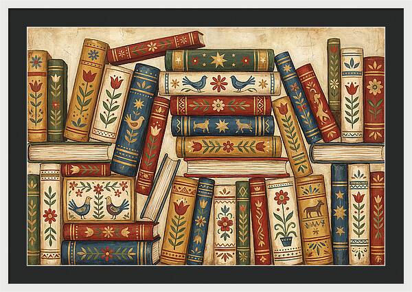 Folk Art Book Stack
