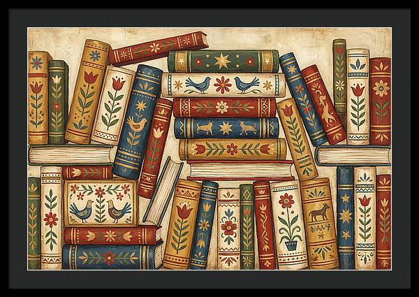 Folk Art Book Stack