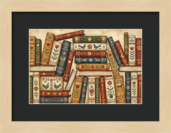 Folk Art Book Stack