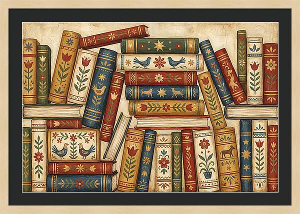 Folk Art Book Stack