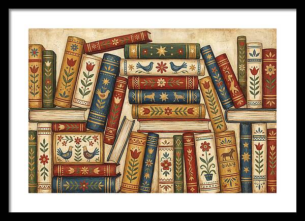 Folk Art Book Stack