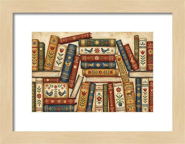 Folk Art Book Stack