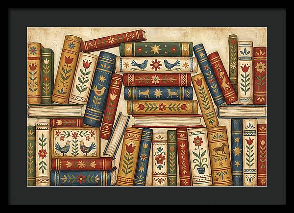 Folk Art Book Stack