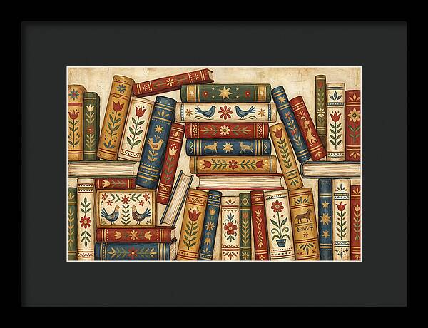 Folk Art Book Stack