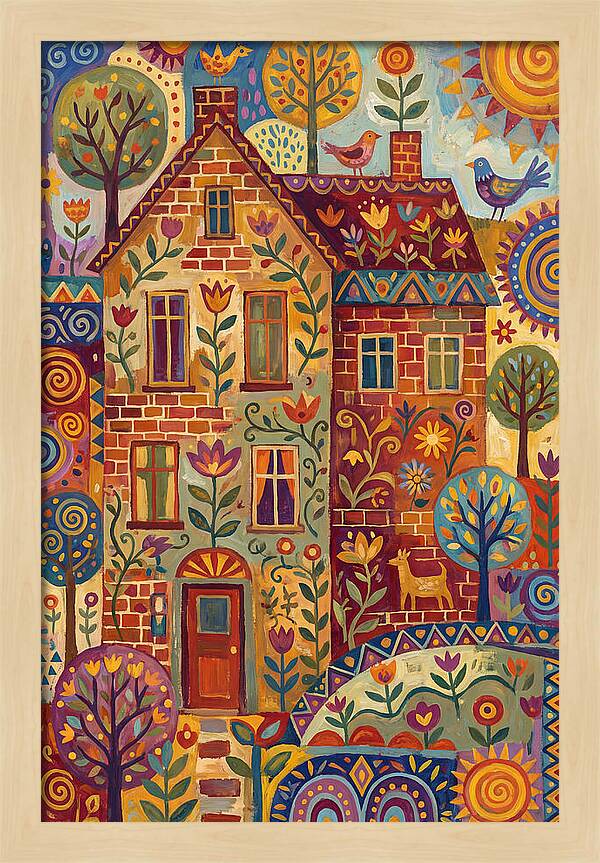 Folk Art Brick Building