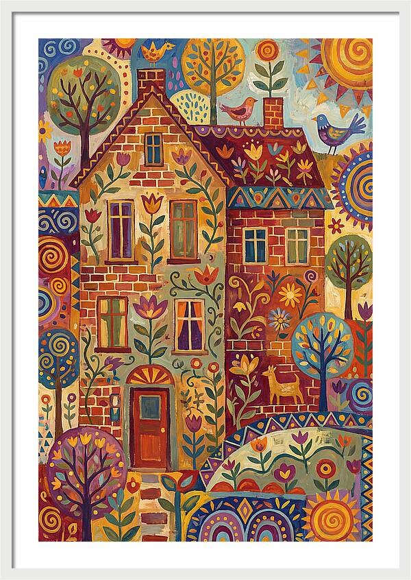 Folk Art Brick Building
