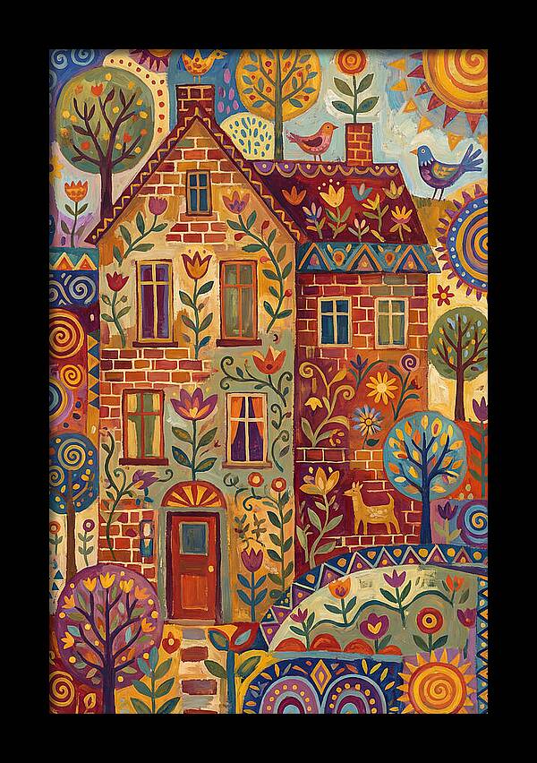 Folk Art Brick Building