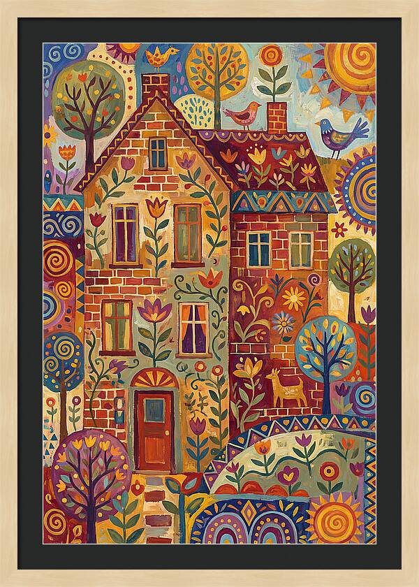 Folk Art Brick Building