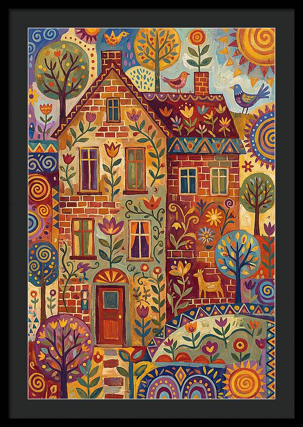 Folk Art Brick Building