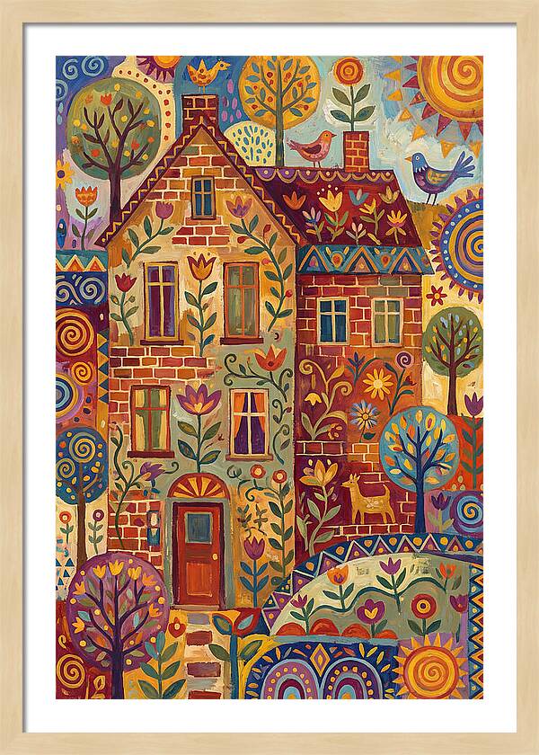 Folk Art Brick Building