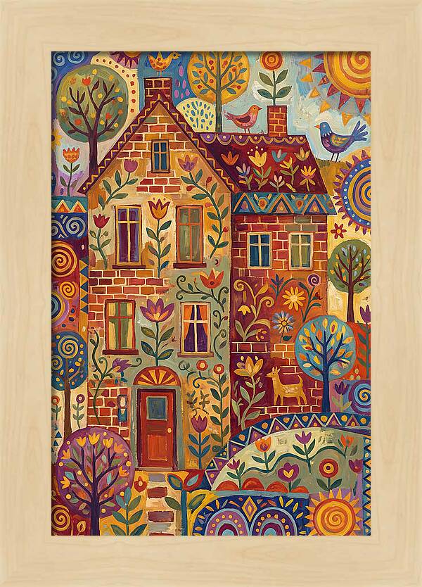 Folk Art Brick Building