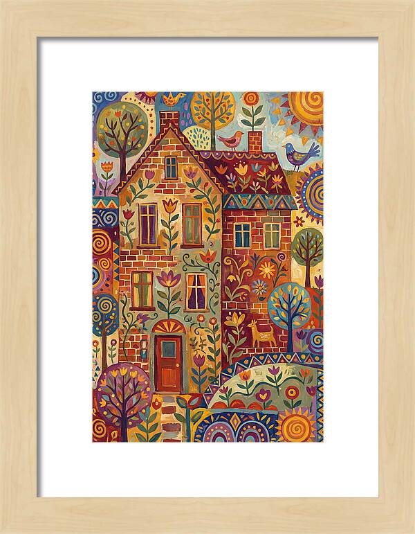 Folk Art Brick Building